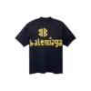 T-skjorte i Tape Type, medium passform «Black Faded» 739784TOVA91055