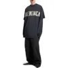 T-skjorte med dobbel front «Washed Black» 791615TQVQ61021