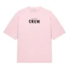 T-skjorte med kort erme og trykt logo, rosa/rød 620941TIVG91900