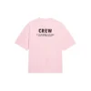 T-skjorte med kort erme og trykt logo, rosa/rød 620941TIVG91900