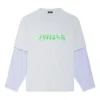 T-skjorte med lag på lag og Slime-logo «Grey» 671401TLVF11203