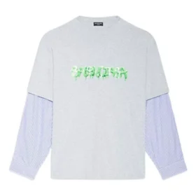 T-skjorte med lag på lag og Slime-logo «Grey» 671401TLVF11203 T-skjorte med lag på lag og Slime-logo «Grey» 671401TLVF11203