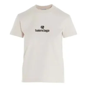 T-skjorte med logo og rund hals, grå/hvit 612964TJVD99054 T-skjorte med logo og rund hals, grå/hvit 612964TJVD99054