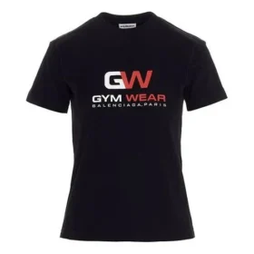 T-skjorte med logo-trykk og rund hals, svart 612964TIVD51000 T-skjorte med logo-trykk og rund hals, svart 612964TIVD51000