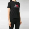 T-skjorte med logo-trykk og rund hals, svart 612964TIVD51000