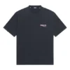 T-skjorte med Political Campaign, stor passform «Washed Black» 641675TKVJ19034