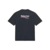 T-skjorte med Political Campaign, stor passform «Washed Black» 641675TKVJ19034