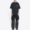 T-skjorte med Political Campaign, stor passform «Washed Black» 641675TKVJ19034