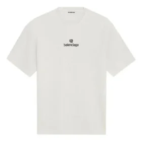 T-skjorte med rund hals og sponsorlogo, hvit 612965TJVD99054