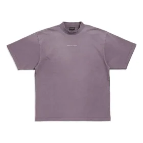 T-skjorte med ryggtrykk, medium passform «Purple Grey» 764235TPVK15500