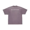 T-skjorte med ryggtrykk, medium passform «Purple Grey» 764235TPVK15500