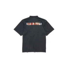 T-skjorte med teipet Balenciaga-rygg «Black» 764235TSVG28737 T-skjorte med teipet Balenciaga-rygg «Black» 764235TSVG28737