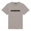 T-skjorte med uskarpt logo-hull, retroklassisk, korte ermer, unisex, grå 661705TKVD58174