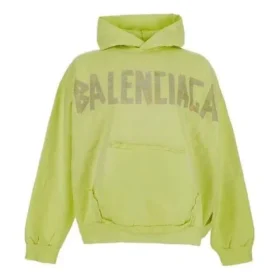 Tape Type Hettegenser med revne lommer og tape-design, oversized «Fluo Yellow» 744441TOVB17204