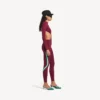 Techwear-bodysuit med utskjæringer for kvinner i burgunder/aqua