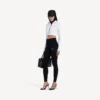 Techwear-cocoon-hettegenser for kvinner i hvitt