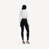 Techwear-cocoon-hettegenser for kvinner i hvitt