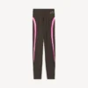Techwear-leggings for kvinner i khakibrun/neonrosa