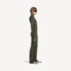 Techwear-leggings med utvidet ben i khaki/lime for kvinner
