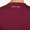 Teknisk herre-langermet topp i burgunder/aqua