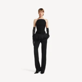 Tettsittende bustier-top for kvinner i svart
