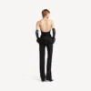 Tettsittende bustier-top for kvinner i svart