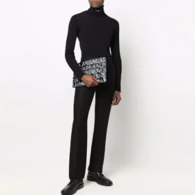 Tettsittende turtleneck-genser «Black» 682003T51751000