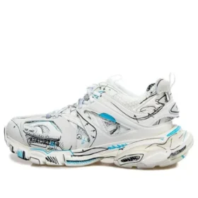 Track 1.0 Sneakers «White Blue Mesh and Nylon Graffiti» 542023W3SRA9014