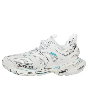 Track 1.0 Sneakers «White Blue Mesh and Nylon Graffiti» 542436W3SRA9014