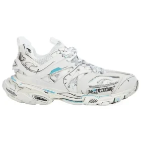 Track 1.0 Sneakers «White Blue Mesh and Nylon Graffiti» 542436W3SRA9014