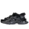 Track-sandaler «Fake Fur Black» 668560W3CQ31000