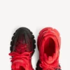 Track-sneaker i rød/svart med fargegradient