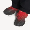 Track-sneaker i rød/svart med fargegradient