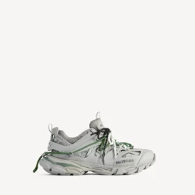 Track-sneaker med snøring i grått/gult/hvitt/marineblått