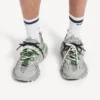 Track-sneaker med snøring i grått/gult/hvitt/marineblått
