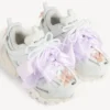 Track-sneakers for kvinner i hvitt/rosa