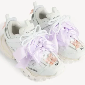 Track-sneakers for kvinner i hvitt/rosa