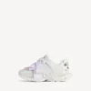 Track-sneakers for kvinner i hvitt/rosa