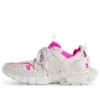 Track Sock-sneakers «Hvit og neonrosa strikk og nylon» 736328W3SKC9055