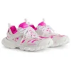 Track Sock-sneakers «Hvit og neonrosa strikk og nylon» 736328W3SKC9055
