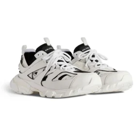Track Sock Sneakers «Hvit og svart strikk og nylon» 736330W3SKC9010