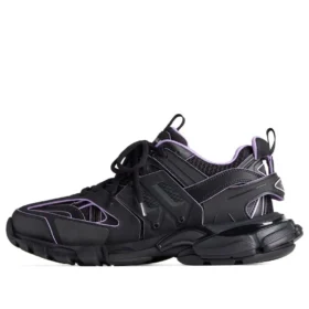 Track Sock Sneakers «Svart og lys lilla strikk og nylon» 736328W3SKC1058