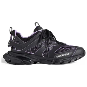 Track Sock Sneakers «Svart og lys lilla strikk og nylon» 736328W3SKC1058