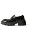 Tractor Loafers-sko «Svart glatt kalveskinn» 760433WA8E91000