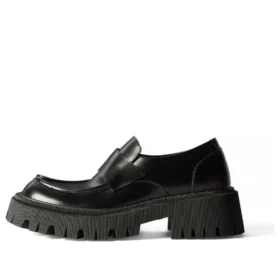 Tractor Loafers-sko «Svart glatt kalveskinn» 760433WA8E91000
