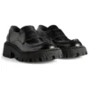 Tractor Loafers-sko «Svart glatt kalveskinn» 760433WA8E91000