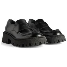 Tractor Loafers-sko «Svart glatt kalveskinn» 760433WA8E91000