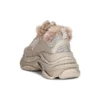 Triple S «Fake Fur – Beige» 668562W3CQ59710