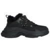 Triple S «Fake Fur – svart» 668562W3CQ51000