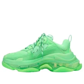 Triple S-joggesko med gjennomsiktig såle «Neon Green» 544351W2CF13801